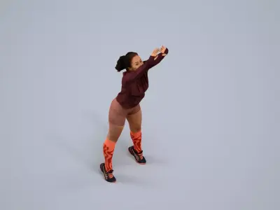00567Nicole007 - Adult Caucasian woman exercising in sportswear 3D model