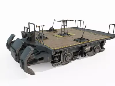 Old style rail human transport vehicle 3D model