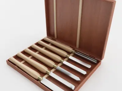 Lathe Chisel Set 3D model