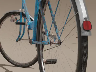 Old Dutch Bicycle Low-poly 3D model