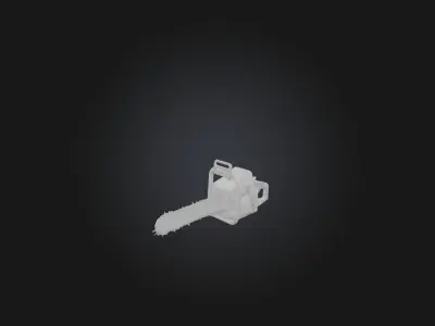 Rusty Chainsaw Low-poly 3D model