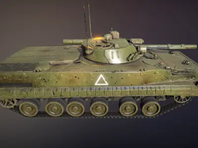 Tank BMP 3 Low-poly 3D model