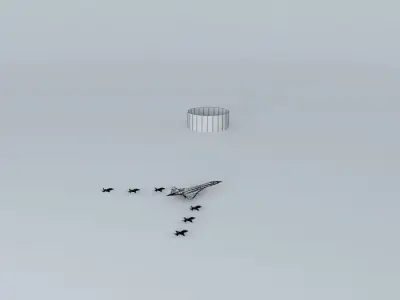 concorde and the red arrows Free 3D model