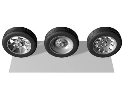 Three wheels 3D model