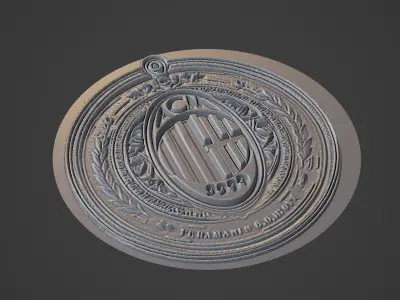 Milan Football Medallion 3D print model