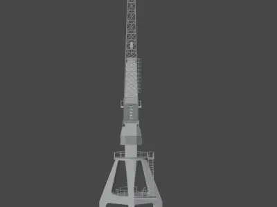 Portal crane - Copy of Takraf Free low-poly 3D model