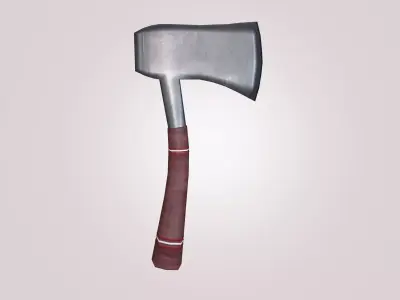 Hand Axe Hatchet Tool - Game Ready Low Poly PBR 3D Model Low-poly 3D model