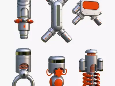 SciFi Tech Modules Set M1 3D model