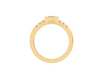 Solitaire Princess Ring 3D print model buy