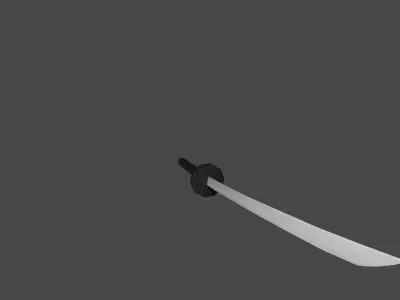 katana samurai sword Free 3D model 8