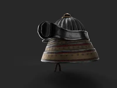 Kabuto Helmet Low-poly 3D model