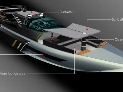 Yacht Boat concept  Principessa  3D model