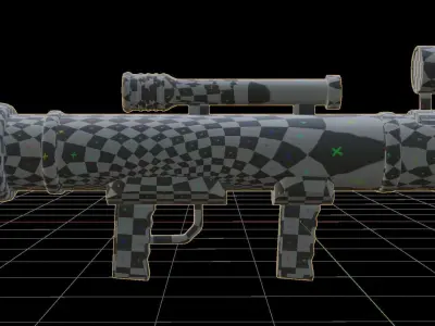 Bazooka Low-poly 3D model