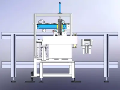 Automatic Compressor Rubber Foot Mounting Equipment 3D model