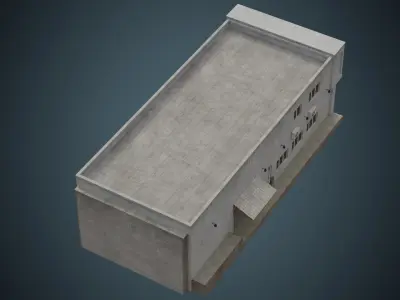 Building 11  Low-poly 3D model