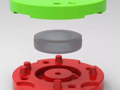 Mold for diecast Roadmaster RM275 truck tire Scale 1 to 25 3D print model