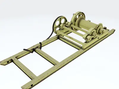 Old winch 3D model