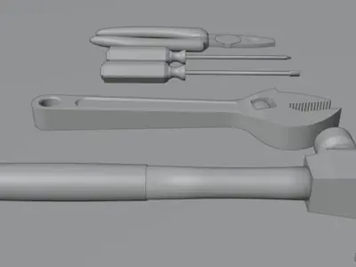 Blender Tool Model Pack Low-poly 3D model