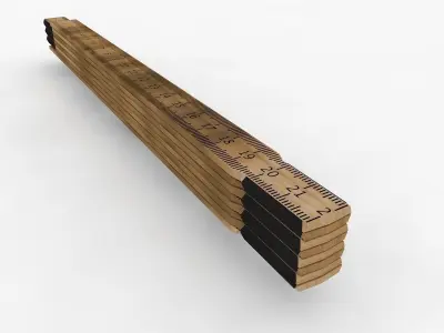 Folding ruler 3D model