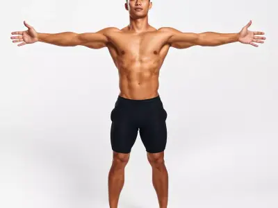Athletic Male Character Model Pack with Realistic Pose Low-poly 3D model