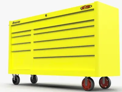 Tool Storage Yellow Low-poly 3D model