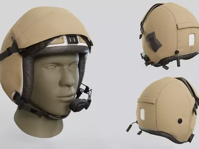 Gentex HGU-84P Rotary Wing Helmet Low-poly 3D model