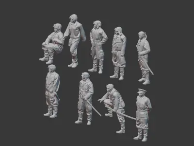 World War 2 Japan Pilot 3D print model