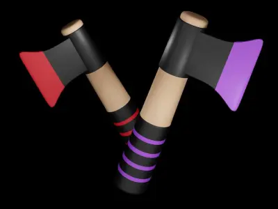 Axe Low Poly Low-poly 3D model