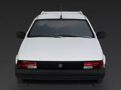 Realistic Vintage Compact Hatchback 3d model Low-poly 3D model