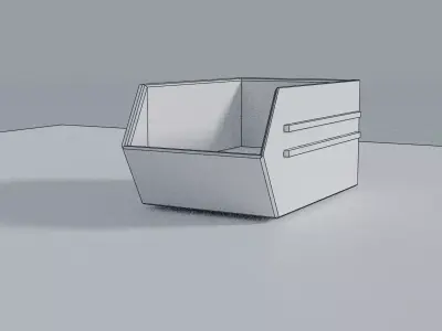 Dumpster chair on table Free low-poly 3D model