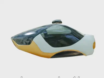 Futuristic Flying Taxi Concept Model Low-poly 3D model purchase