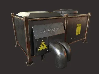 air conditioning  prt1 low-poly 3D model Low-poly 3D model