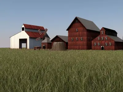 Farm Kit Low-poly 3D model