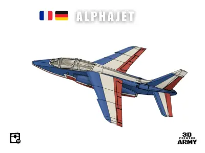 Dassault Dornier Alphajet E  1-44e scale - STL files   3D print model