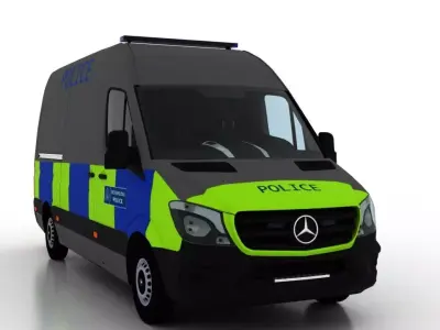 Mercedes Benz Sprinter L2H2 2015 England Police Prison EU 3D model