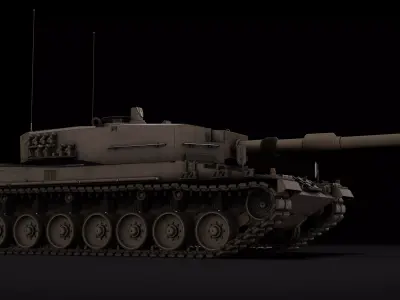 Highly Detailed Leopard 2 Tank Model 3D model