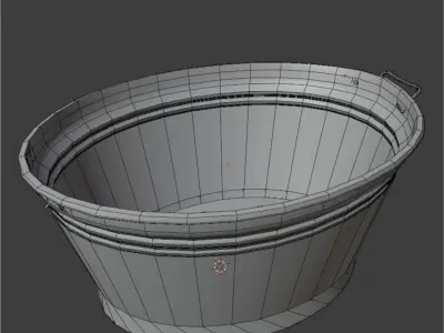 Rusty Farm Bucket 3D 3D model