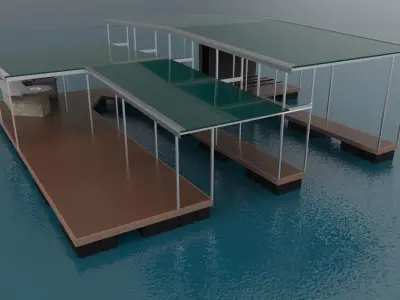 Dock Yacht 3D model