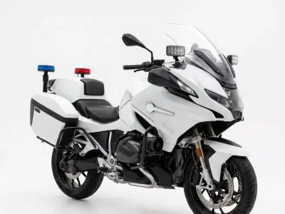Modern Police Touring Motorcycle Low-poly 3D model