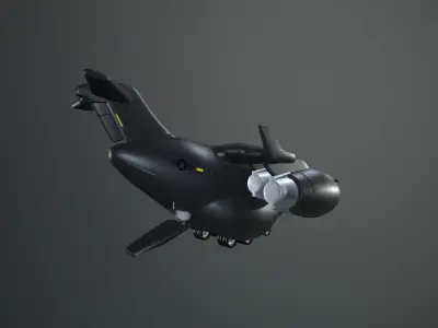 Plane Egg Boeing C17 Low-poly 3D model