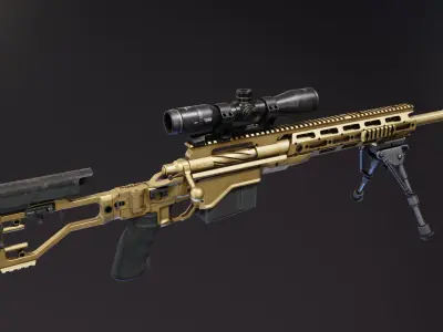 CSR USASOC Sniper Rifle Low-poly 3D model