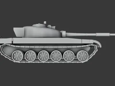 tank T72 Low-poly 3D model
