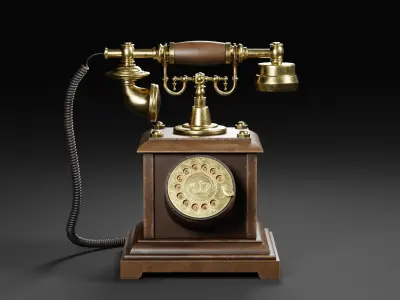 Vintage Rotary Telephone 3D model