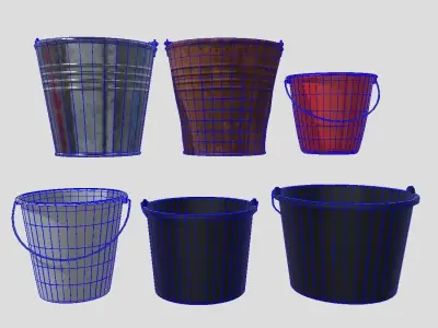 Bucket Pack Low-poly 3D model purchase