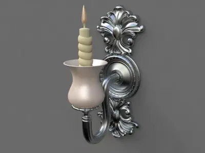 chandelier candle holder 3D model