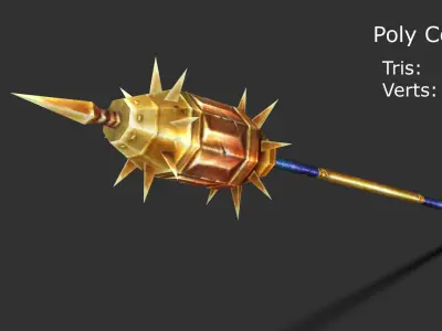 Stylized Fantasy RPG Weapon Pack  Low-poly 3D model