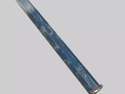 Flat Steel Chisel Low-poly 3D model
