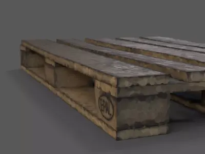 Stylized EURO Pallet - Game-Ready PBR Free low-poly 3D model