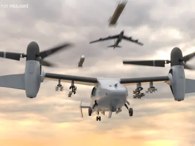 Bell V 247 Vigilant Combat Drone 3D model