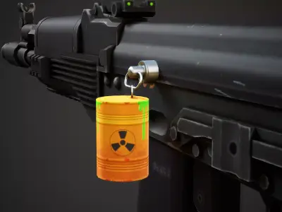 Barrel Weapon Charm - Low Poly Game Ready Low-poly 3D model